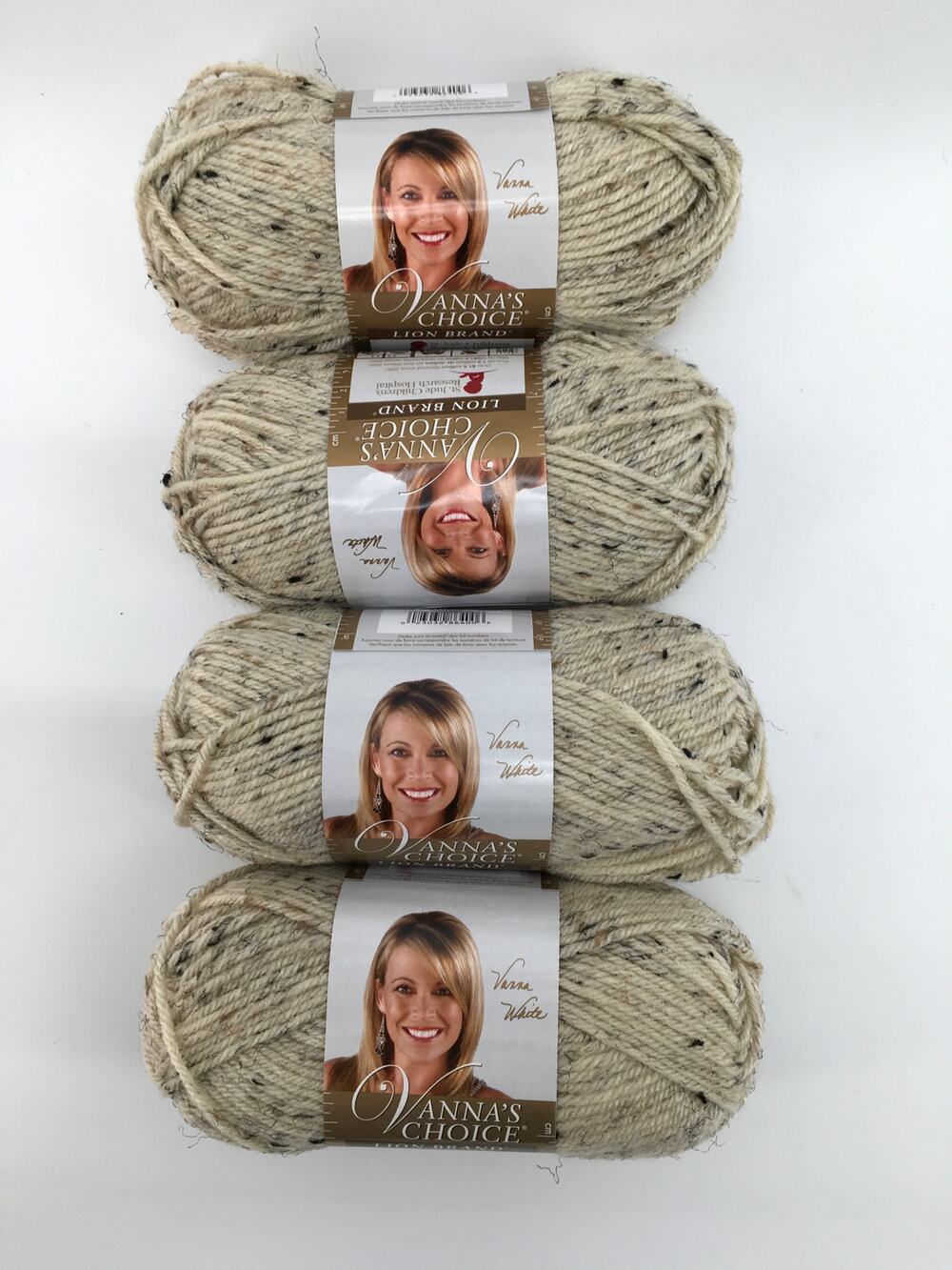 Vanna's Choice Lion Brand Yarn Oatmeal *Lot of 4 Skeins* Vanna White Crochet